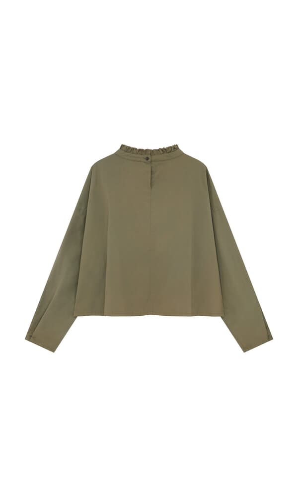 Olive Ruffle Blouse - Seconds
