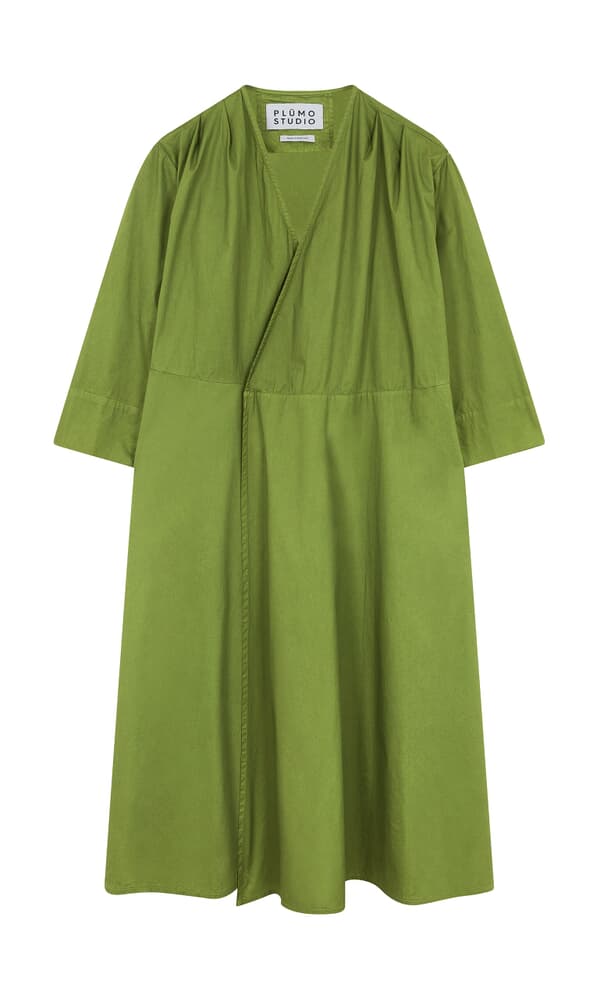 Rea Wrap Dress Green - Seconds