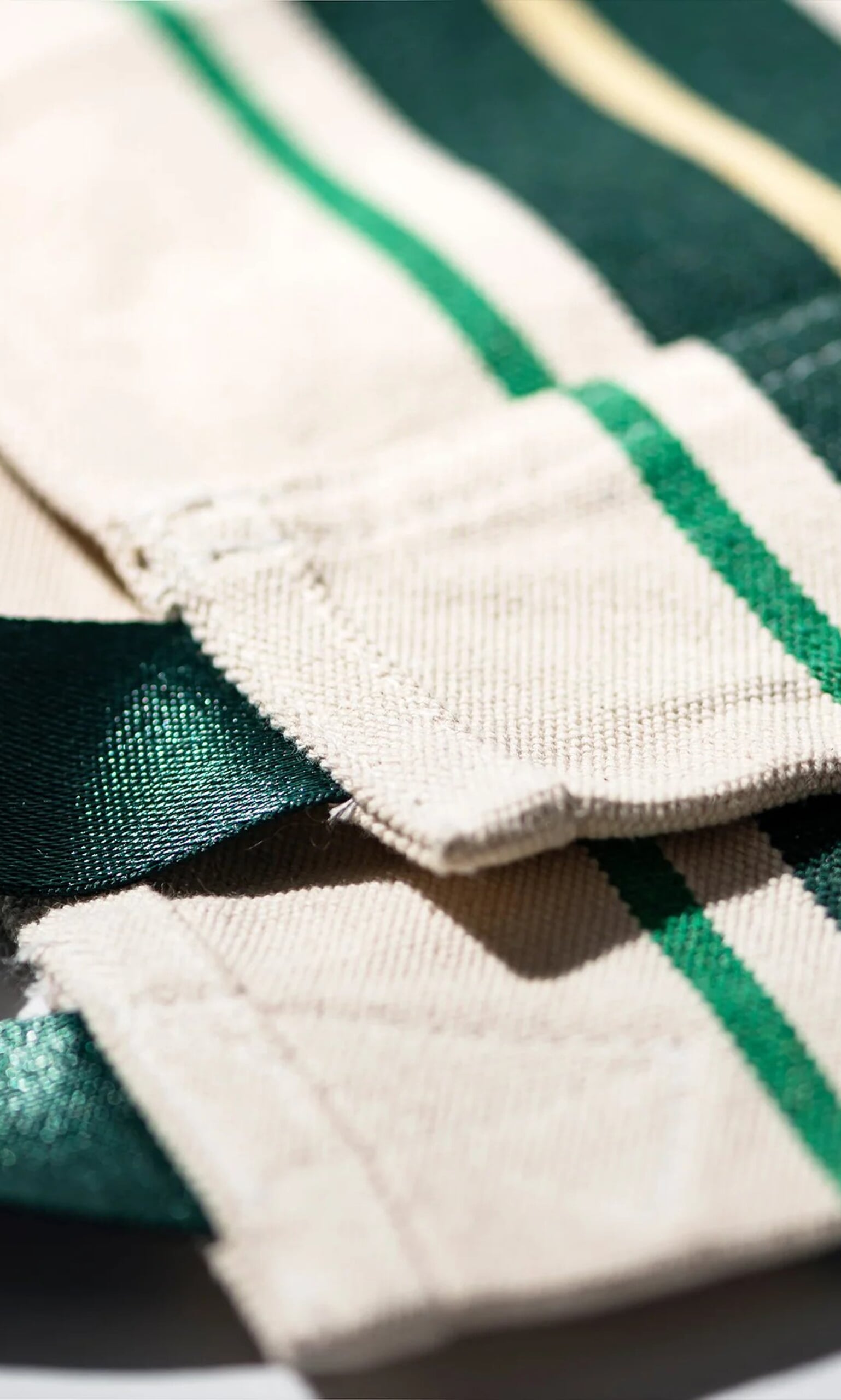 Green Stripe Folding Bag