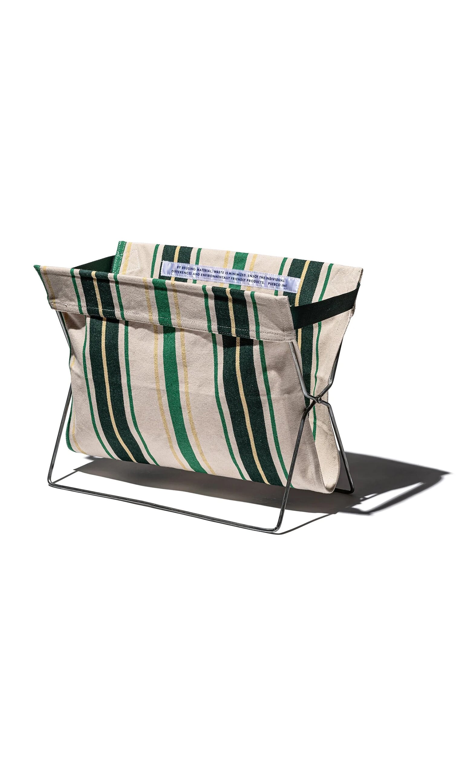 Green Stripe Folding Bag