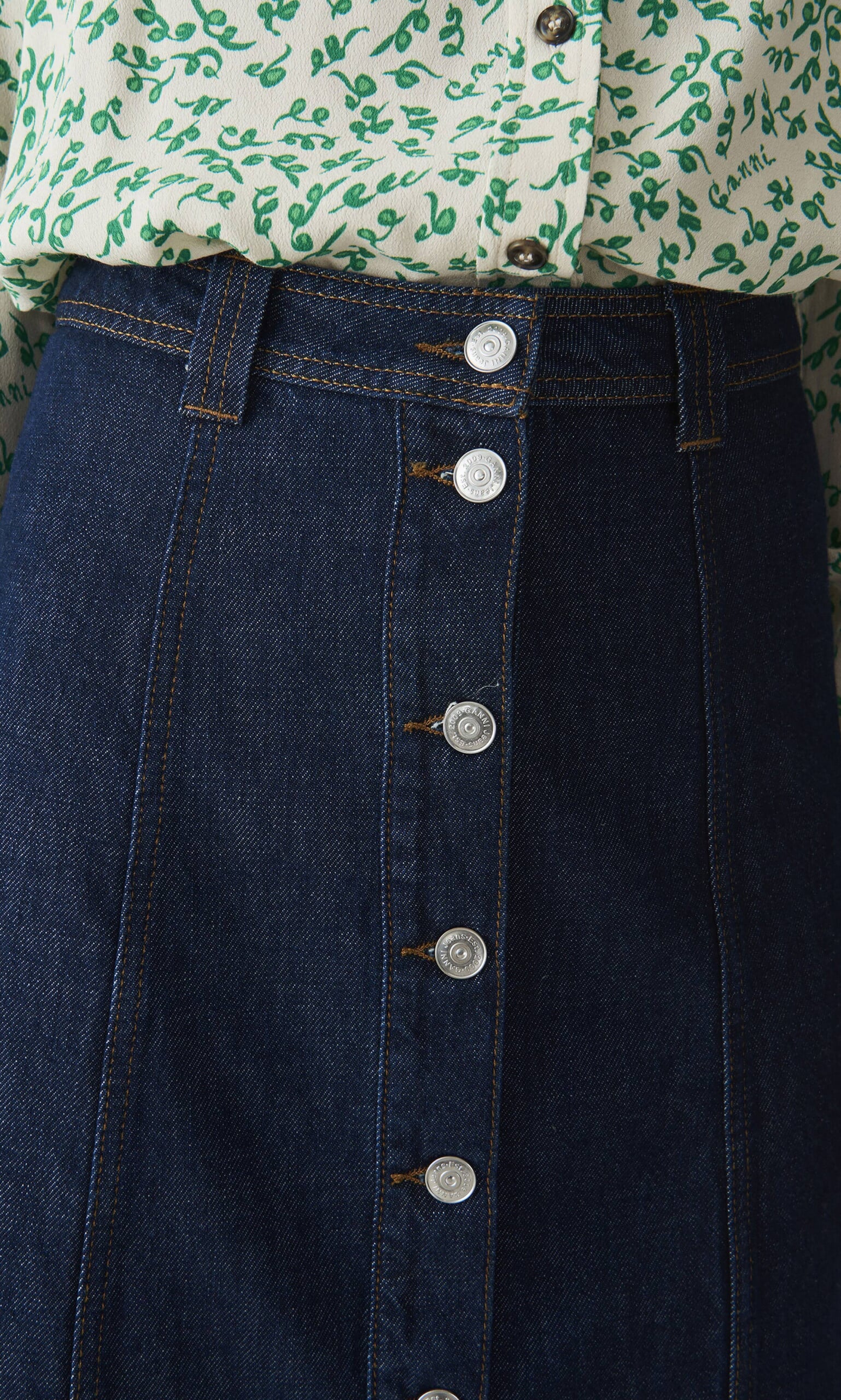 Indigo rein denim sales skirt