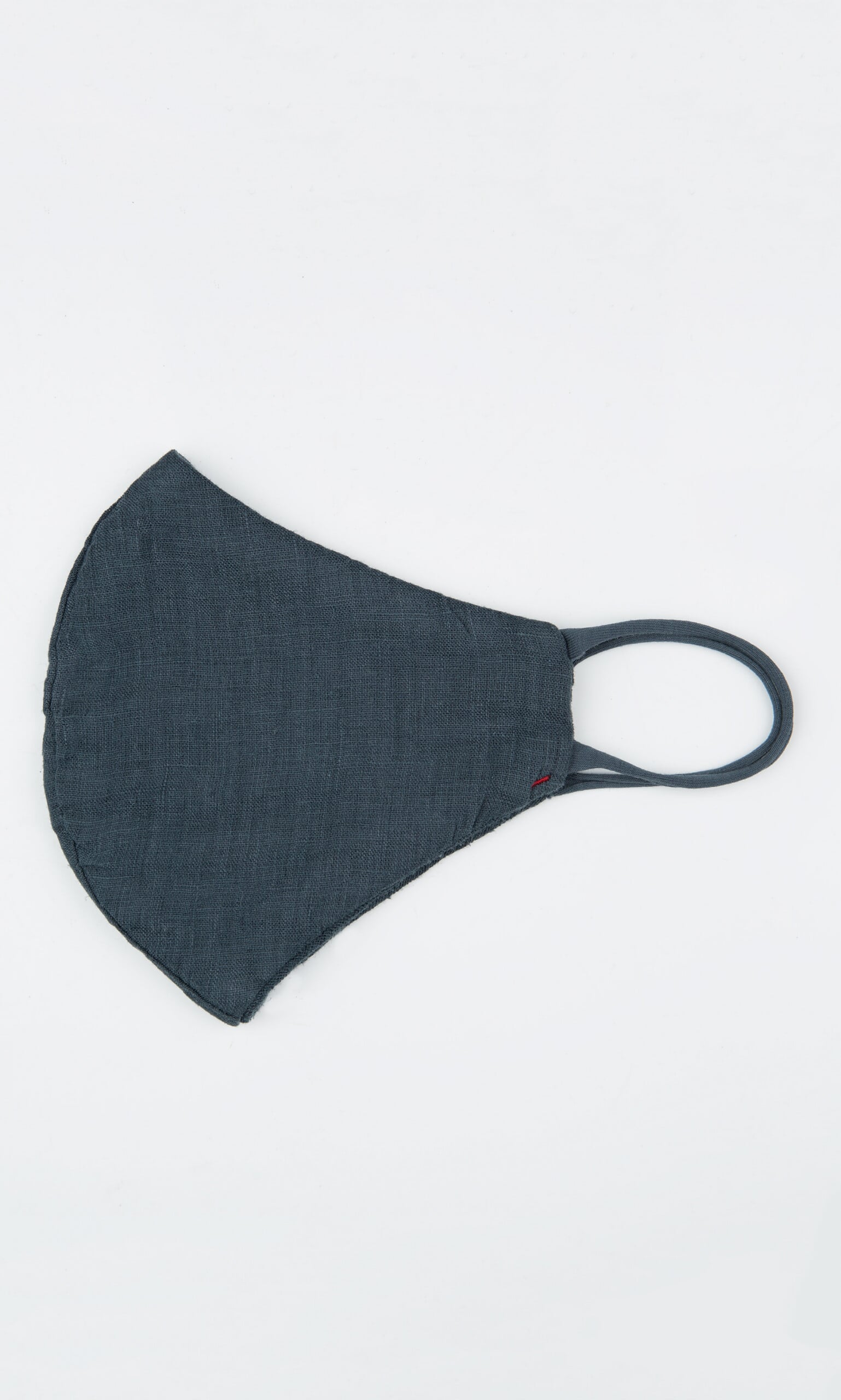 Organic linen mask - indigo