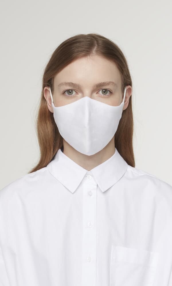 Organic linen mask - clean white