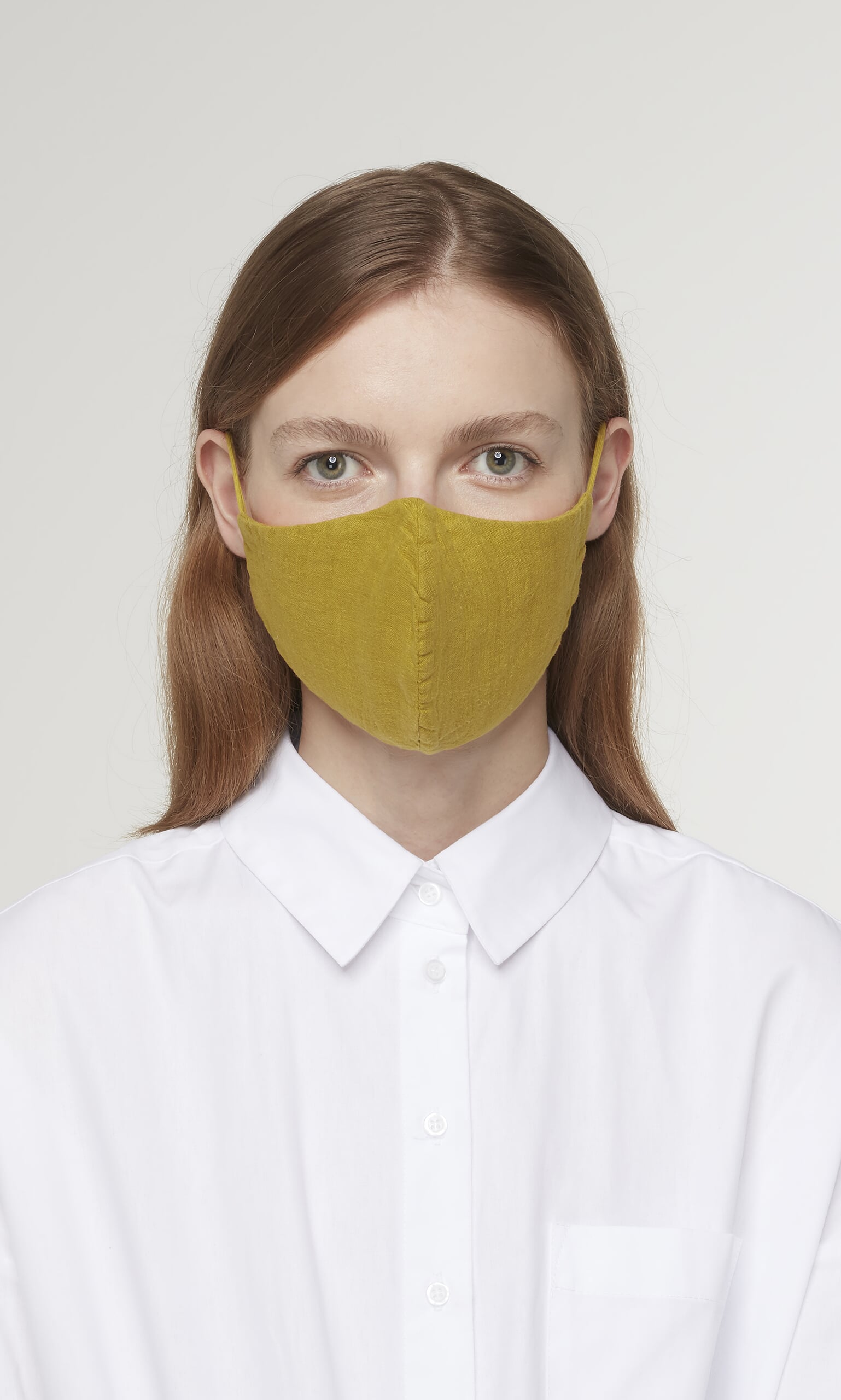 Organic linen mask - saffron