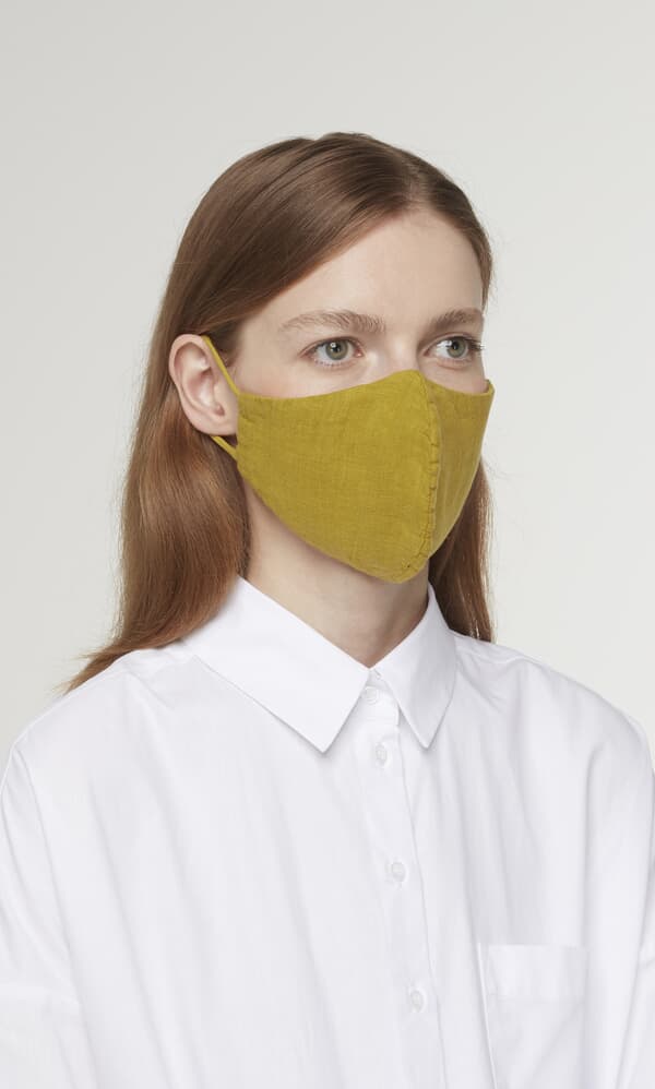 Organic linen mask - saffron