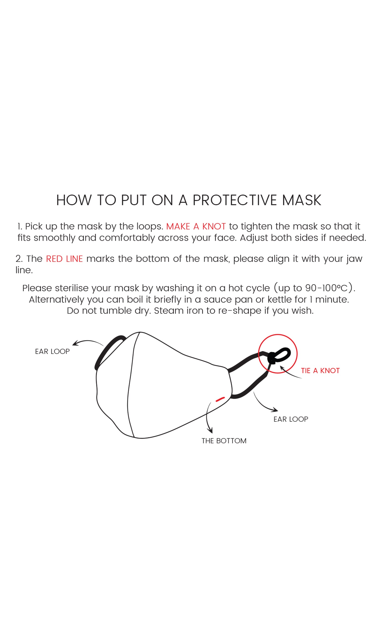 Organic linen mask - leaf