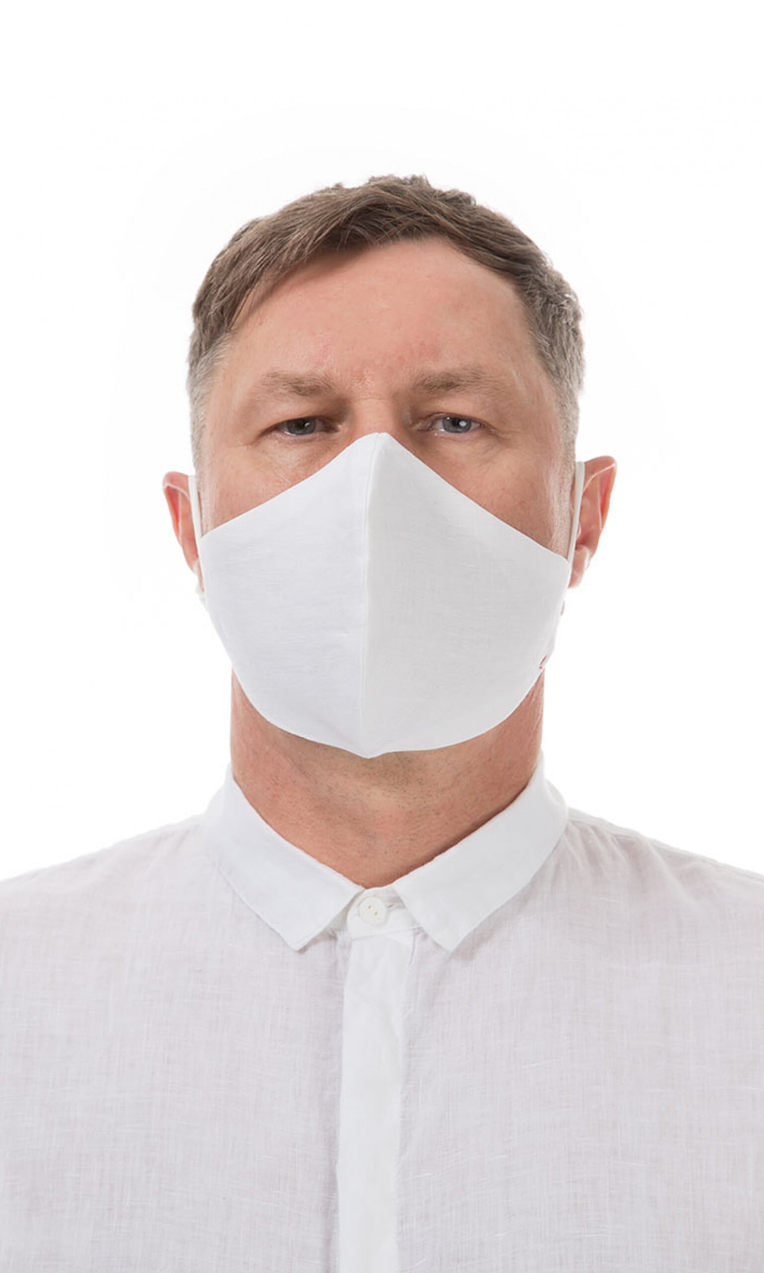 Organic linen mask MEN – White