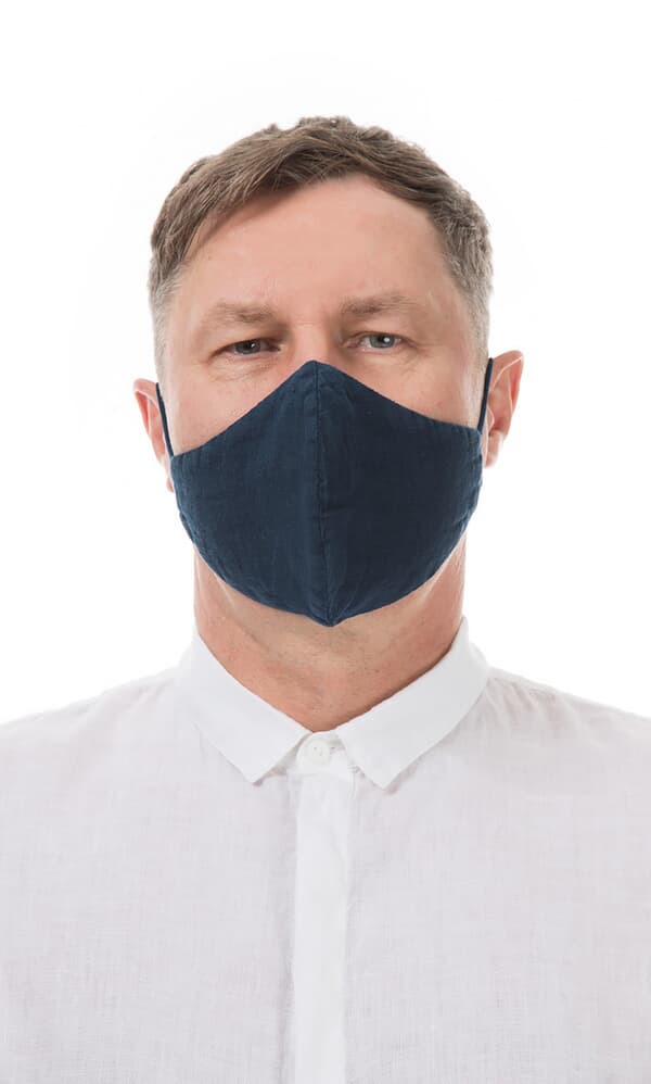 Organic linen mask MEN – Denim 