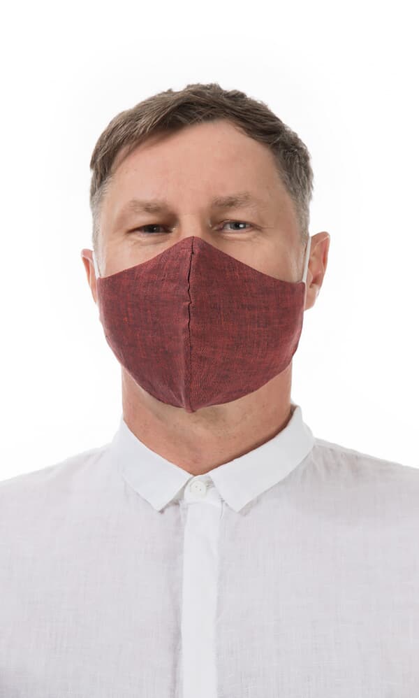 Organic linen mask MEN  - Rust