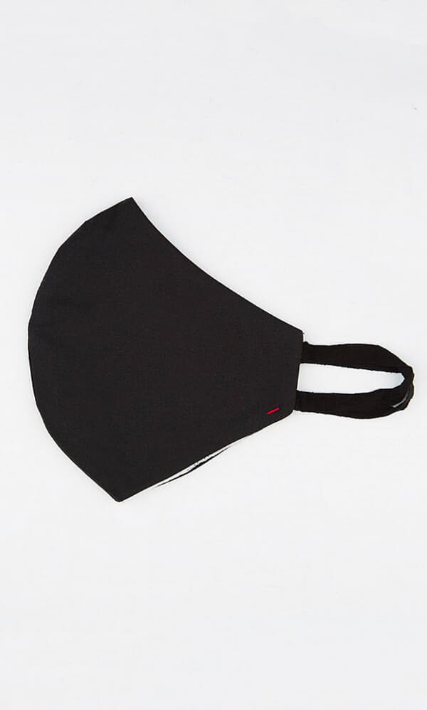 XL size Organic linen mask - black 