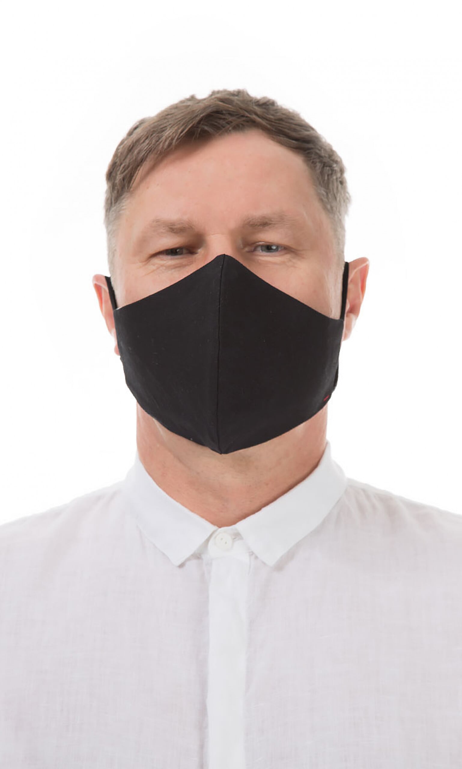 XL size Organic linen mask - black 