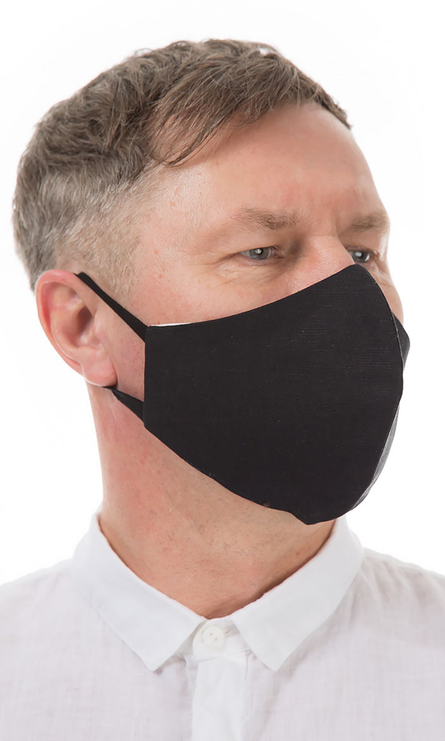 XL size Organic linen mask - black 