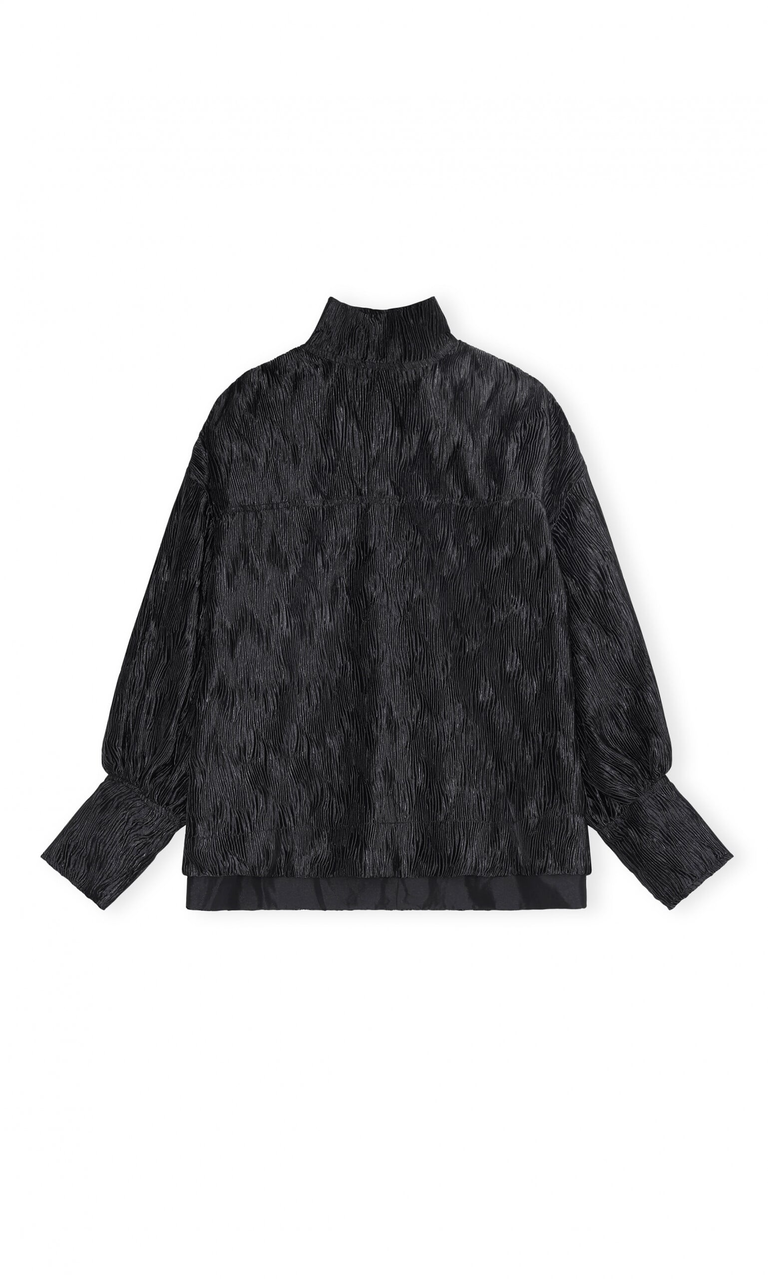 Black pleated top by GANNI