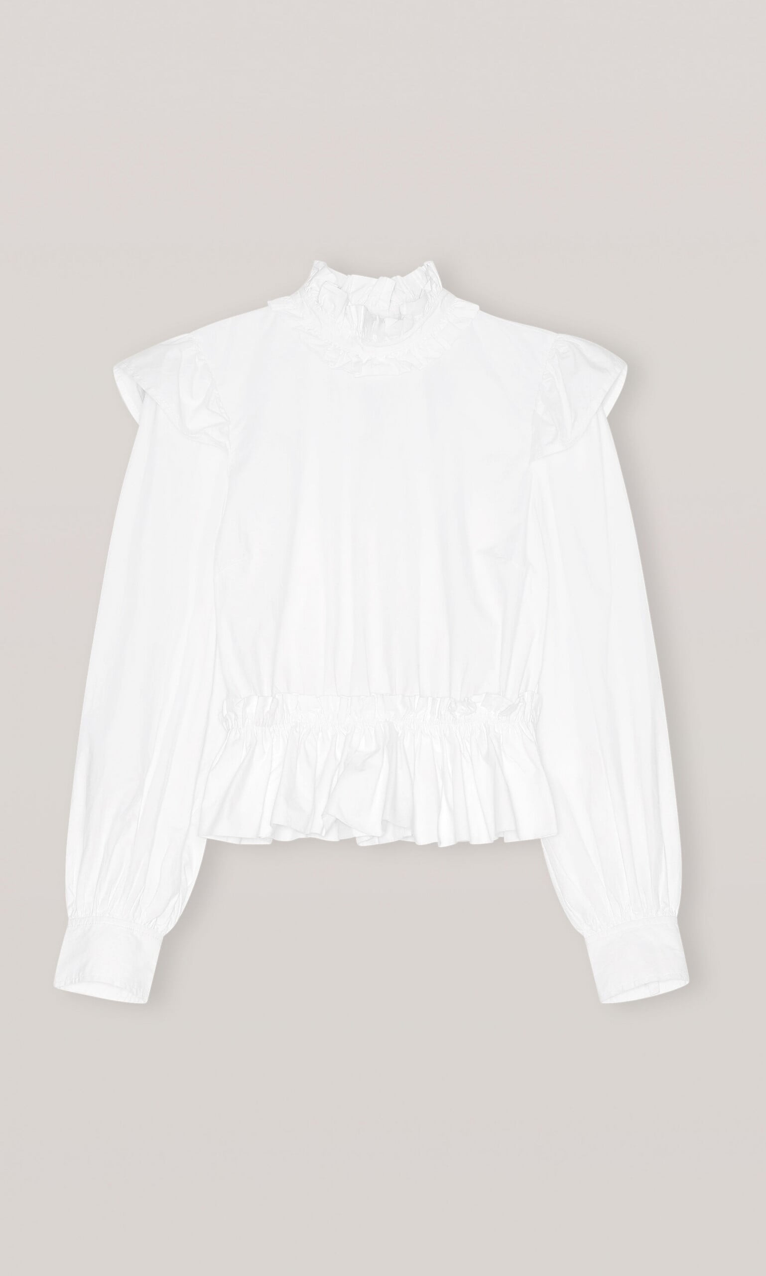 Ruffled poplin blouse By Ganni
