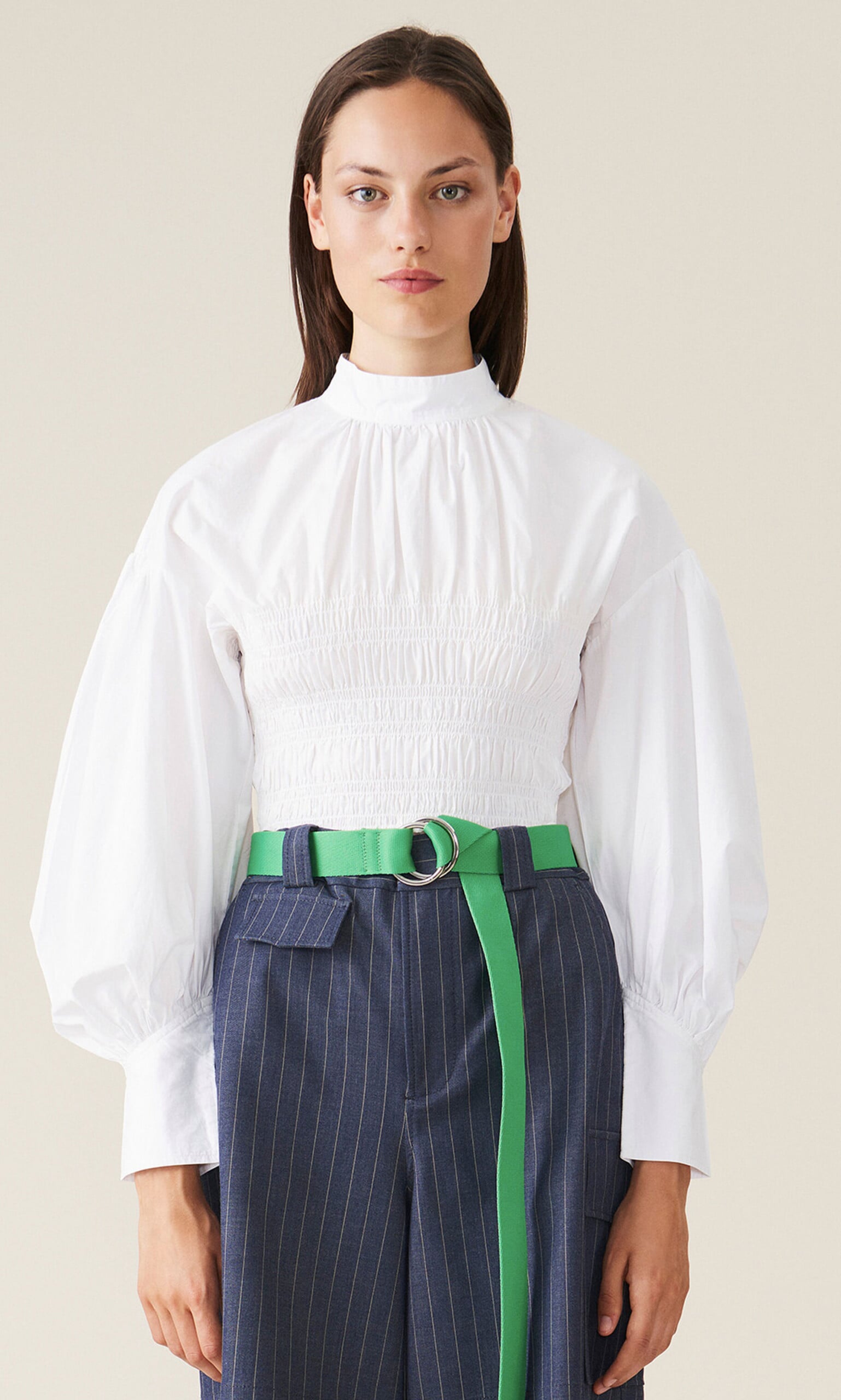 Smocked Ganni blouse