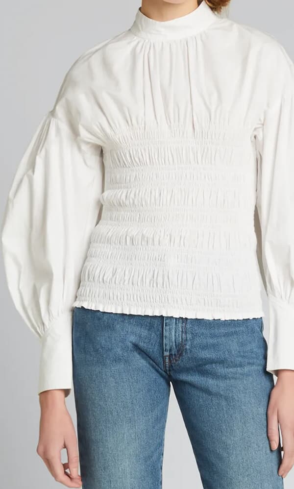 Smocked Ganni blouse