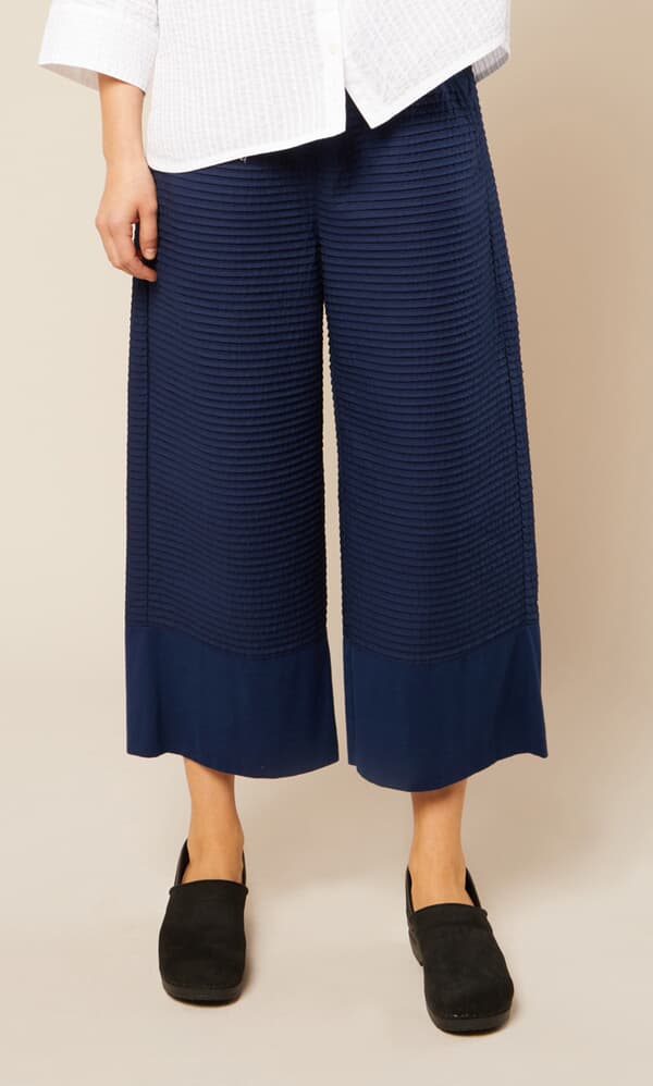Azure pintucked pants
