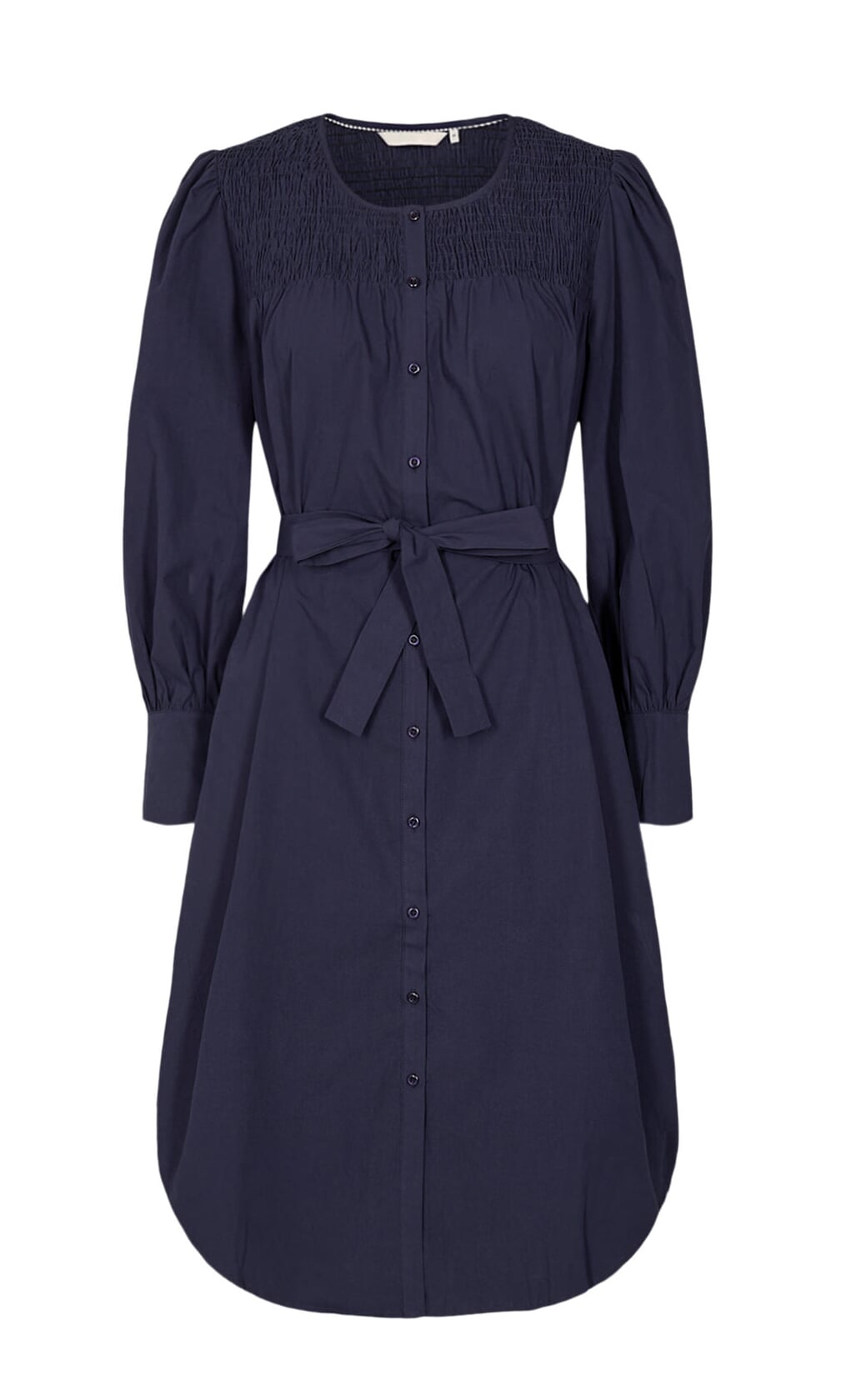 Shirred midi dress