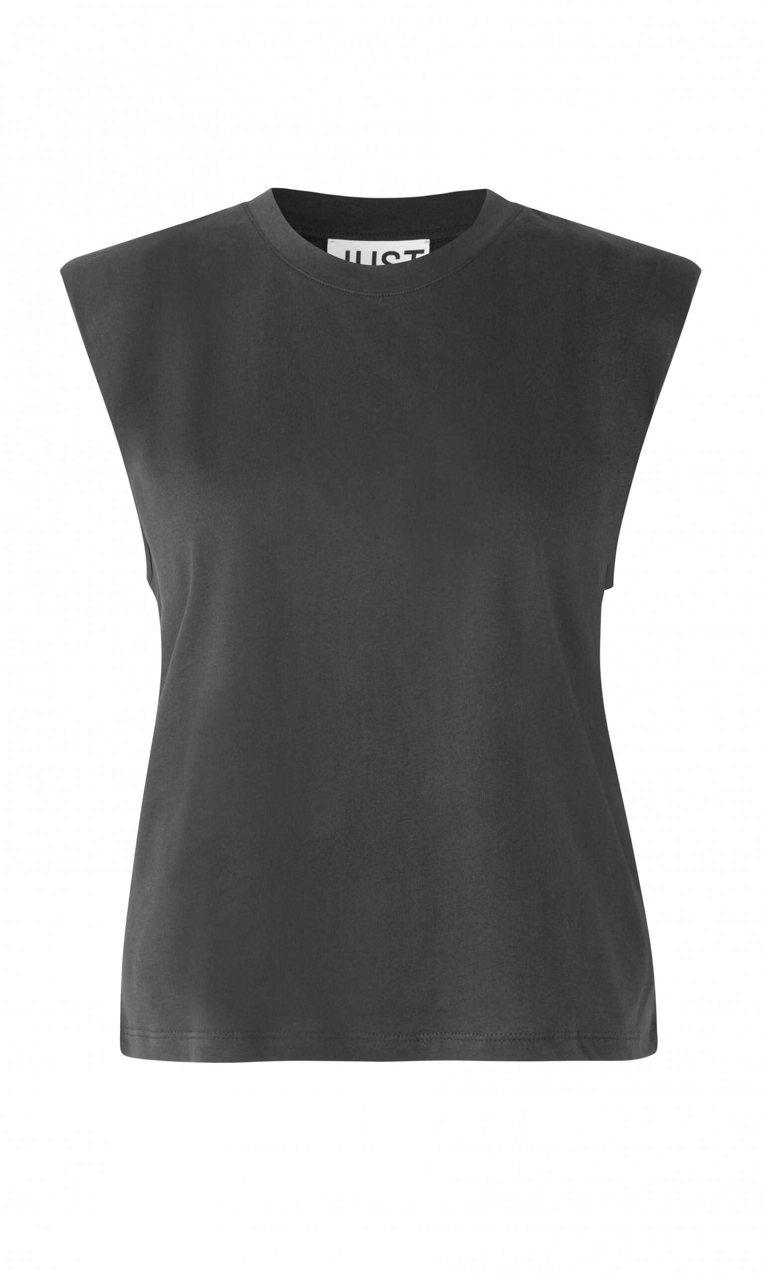 Black sleeveless tee