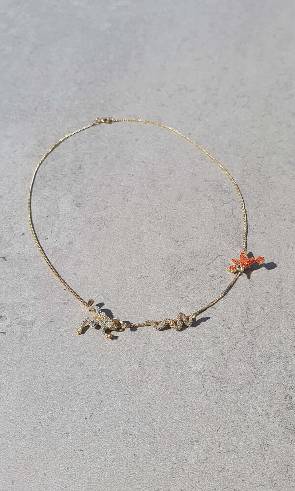 Frog jungle necklace