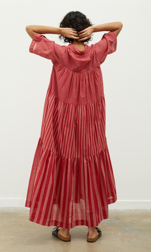 Red stripe dress