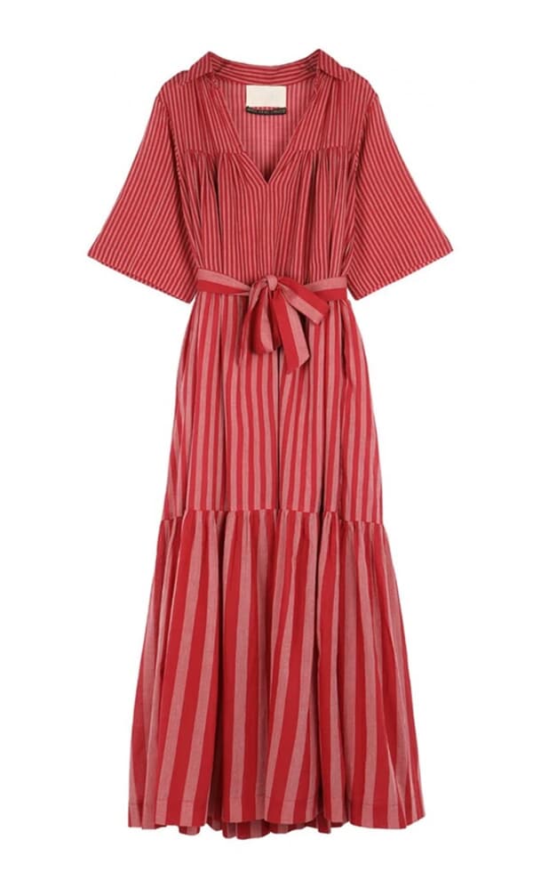 Red stripe dress