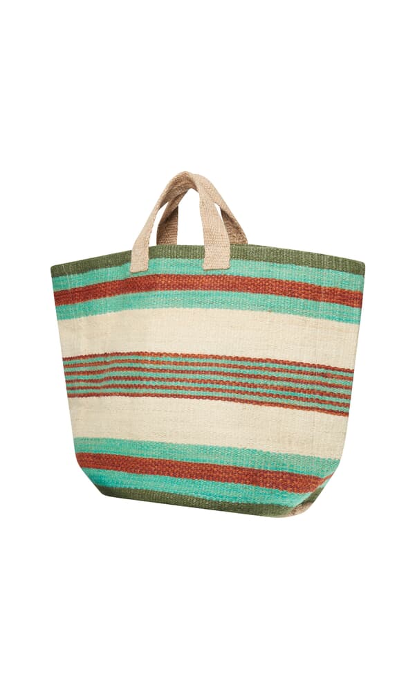 Stripe jute shopper