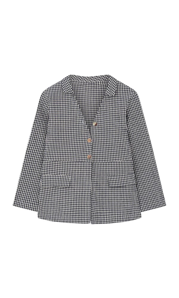 Gingham-jacket